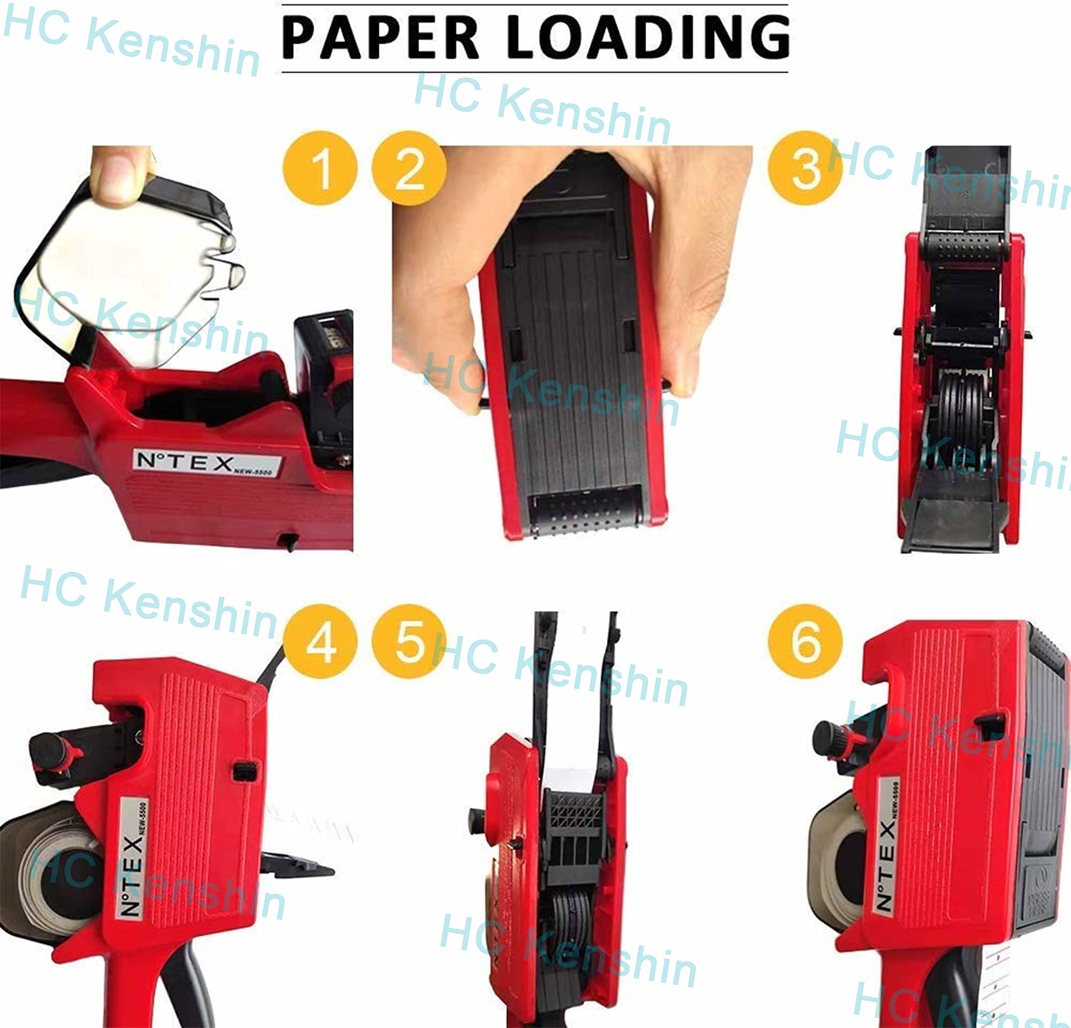 Amazon.co.jp: Huichuang New MX 5500 ラベラー 本体、3個ン